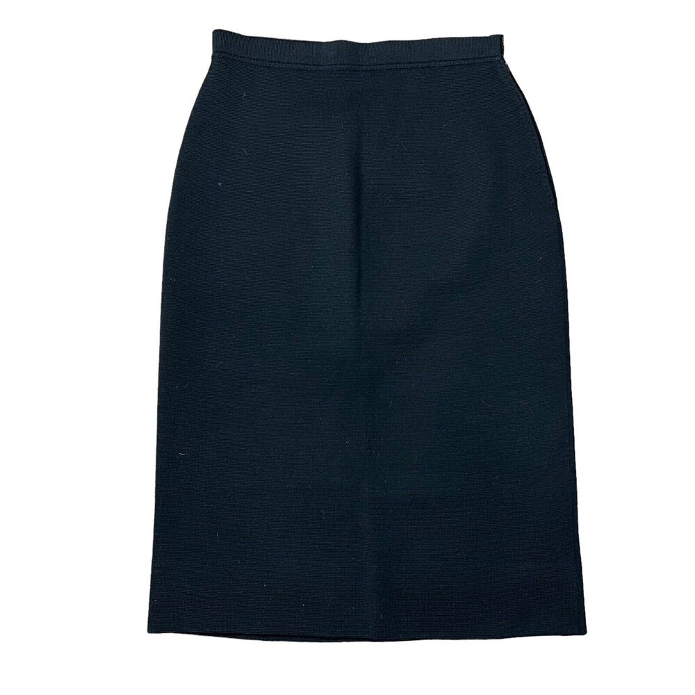 Vintage Cadillac‎ Size 10 Skirt 100% Virgin Wool Pencil Knee Length Lined Modest